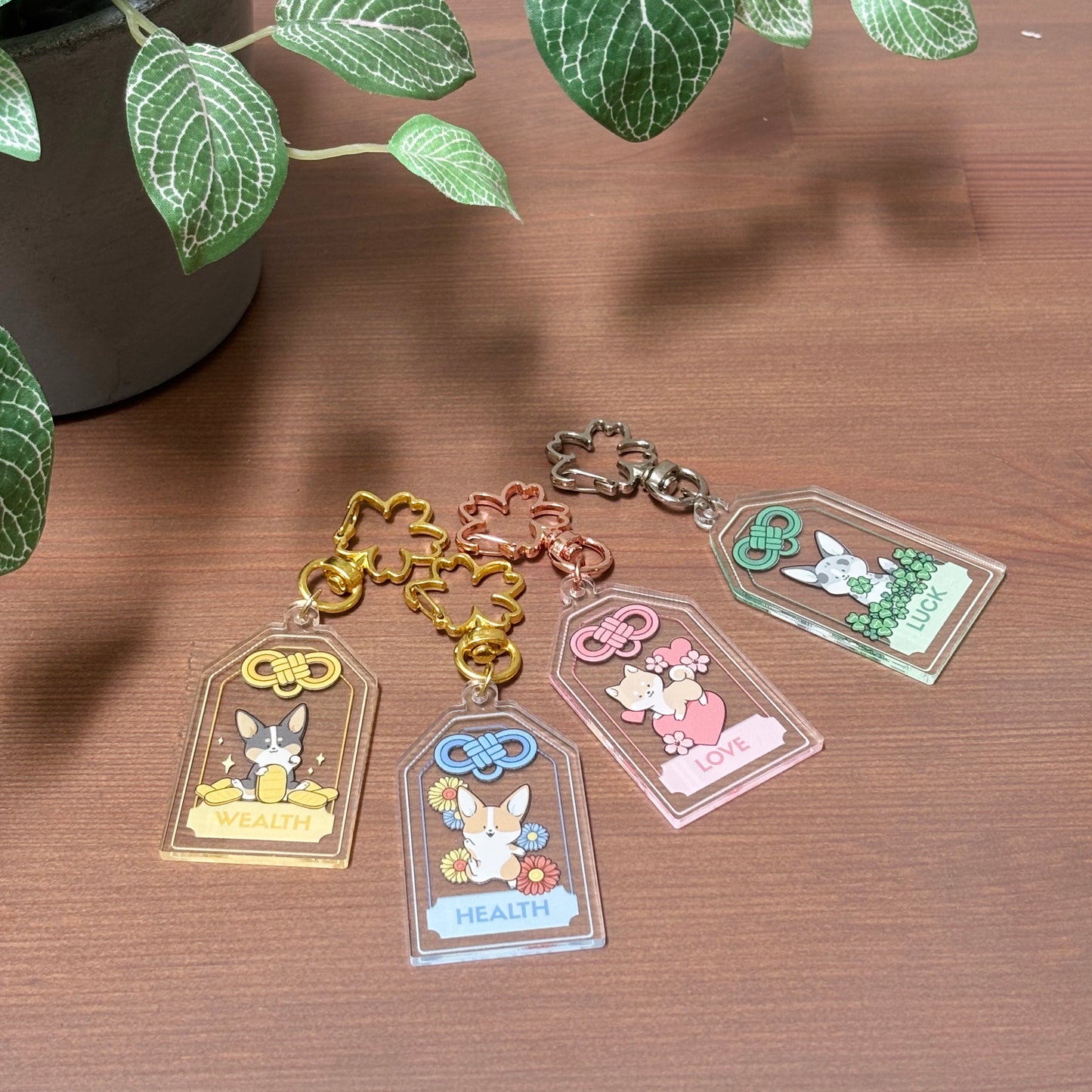 Acrylic Japanese Style Protective Charms | Omamori