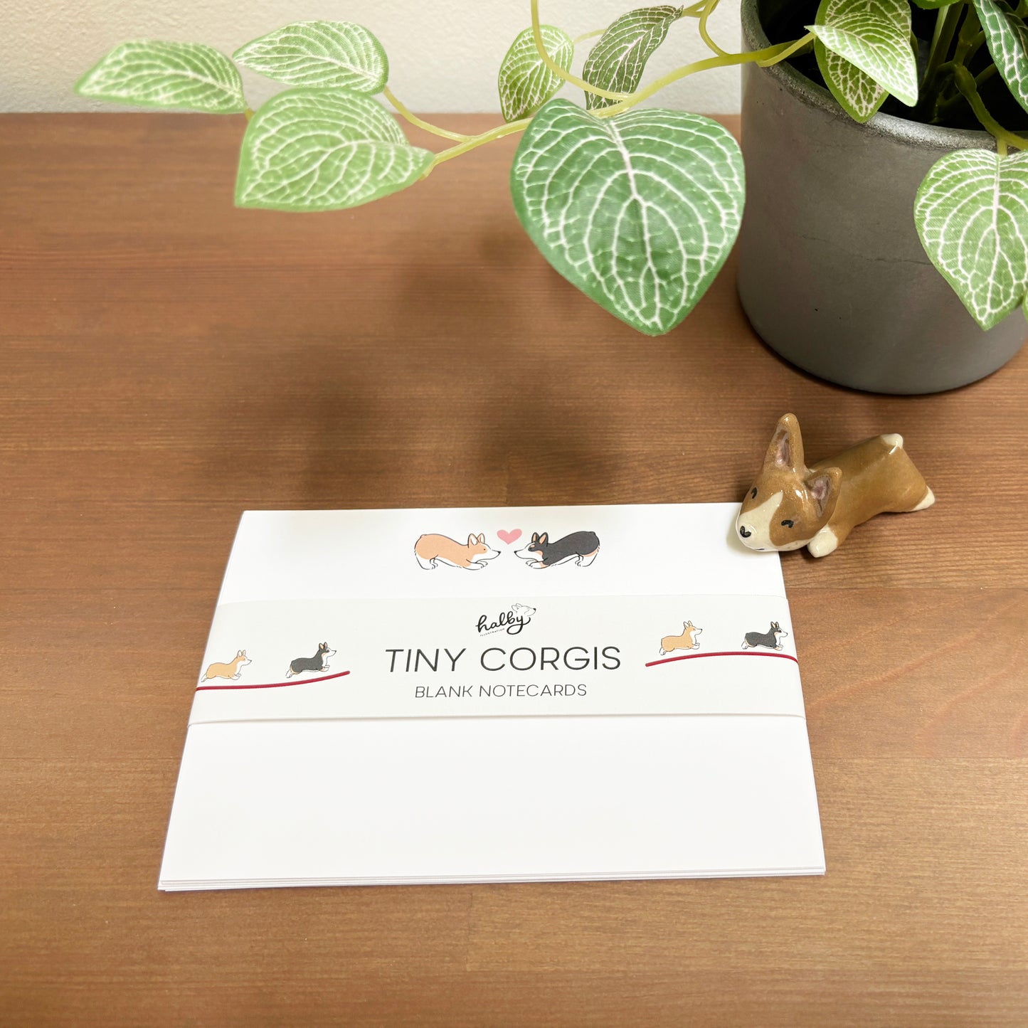 Tiny Corgis Blank Note Cards
