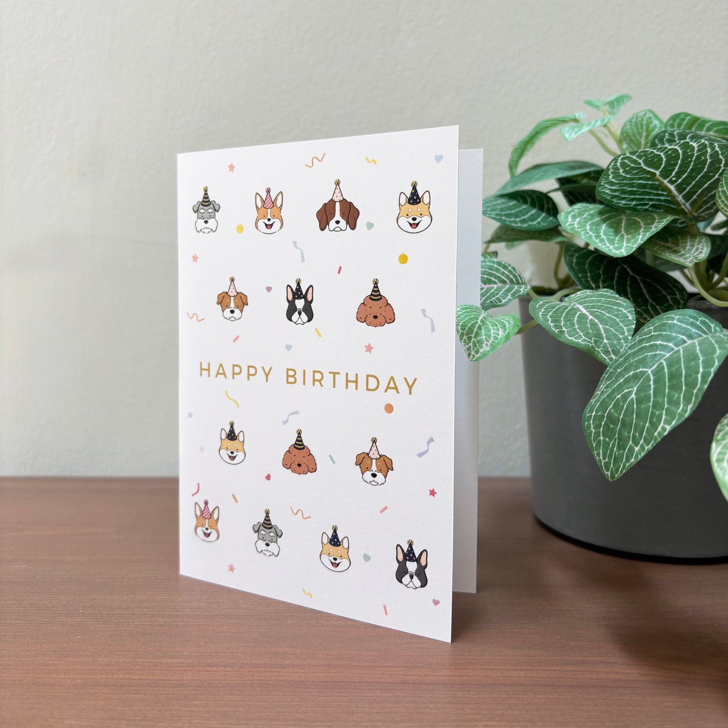 Party Dogs Happy Birthday A6 Greeting Card