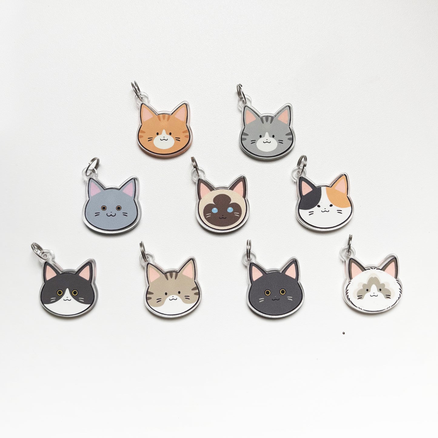 Cat Head Charm/Keyring/Cat Tags