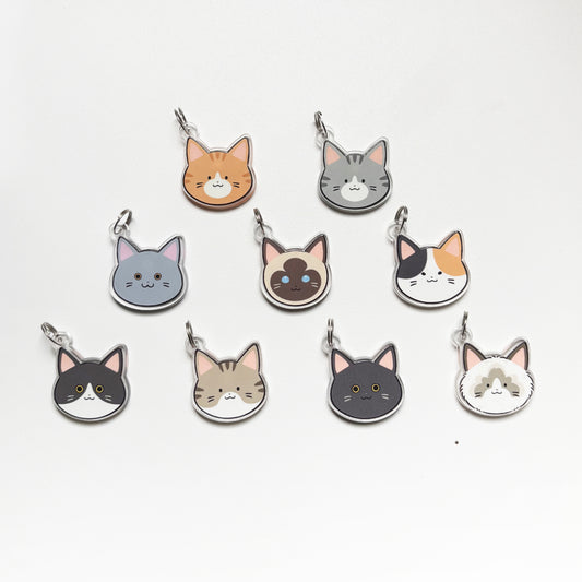 Cat Head Charm/Keyring/Cat Tags