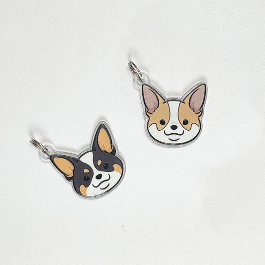 Chihuahua Head Charm/Keyring/Dog Tags