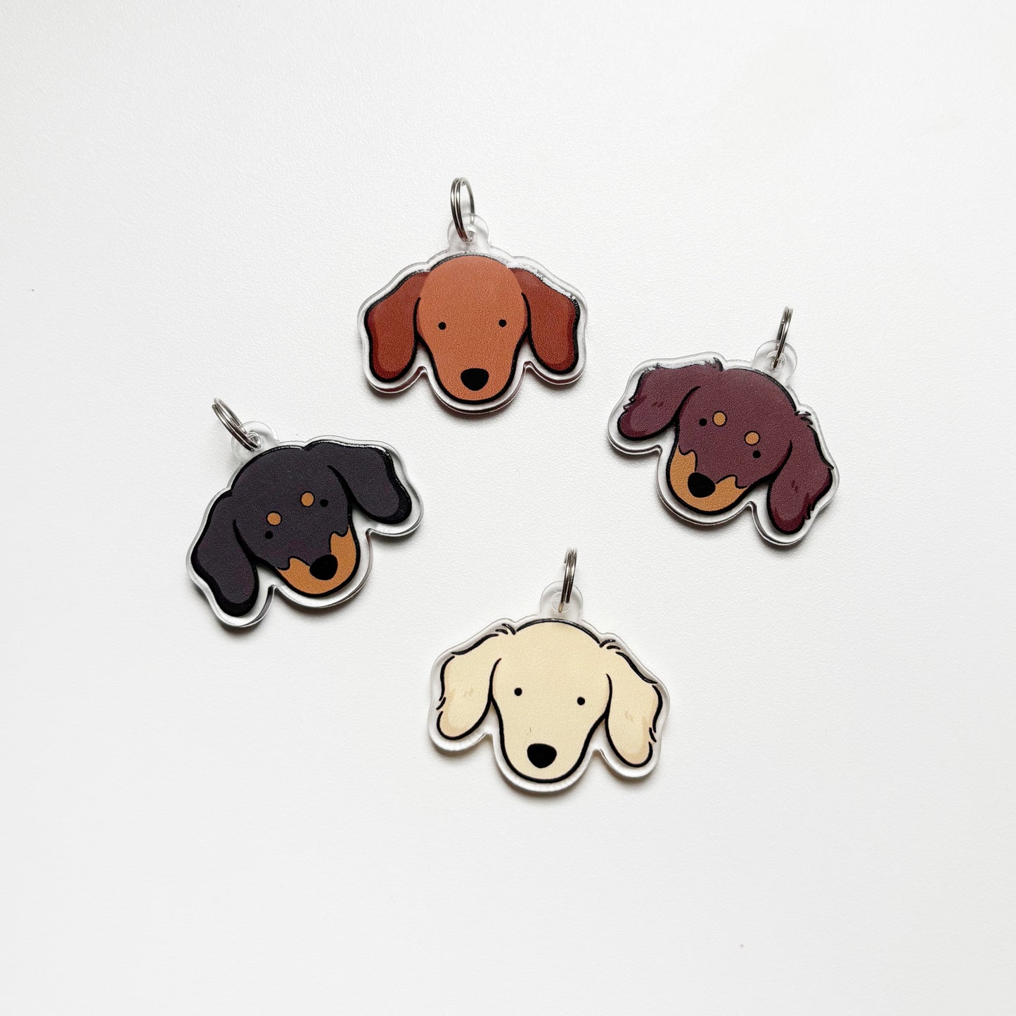 Dachshund Head Charm/Keyring/Dog Tags