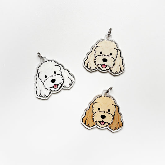 Doodle/Poodle Mixes Head Charm/Keyring/Dog Tags