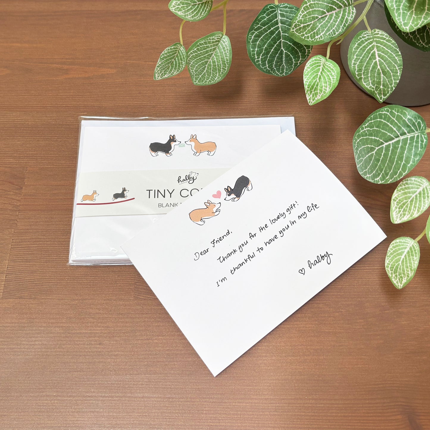 Tiny Corgis Blank Note Cards