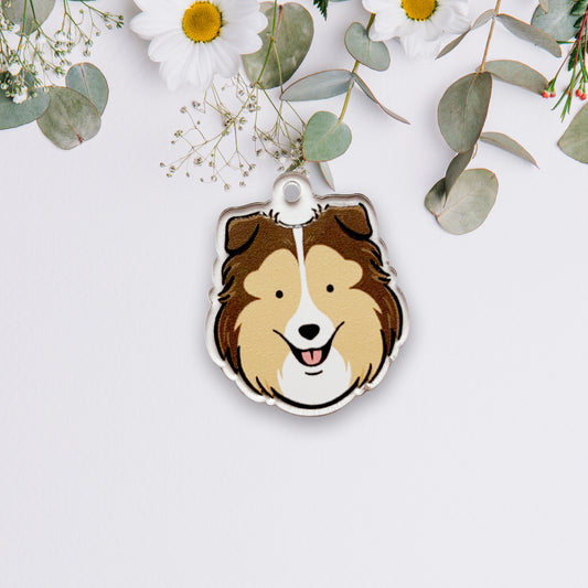 Sheltie Head Charm/Keyring/Dog Tags