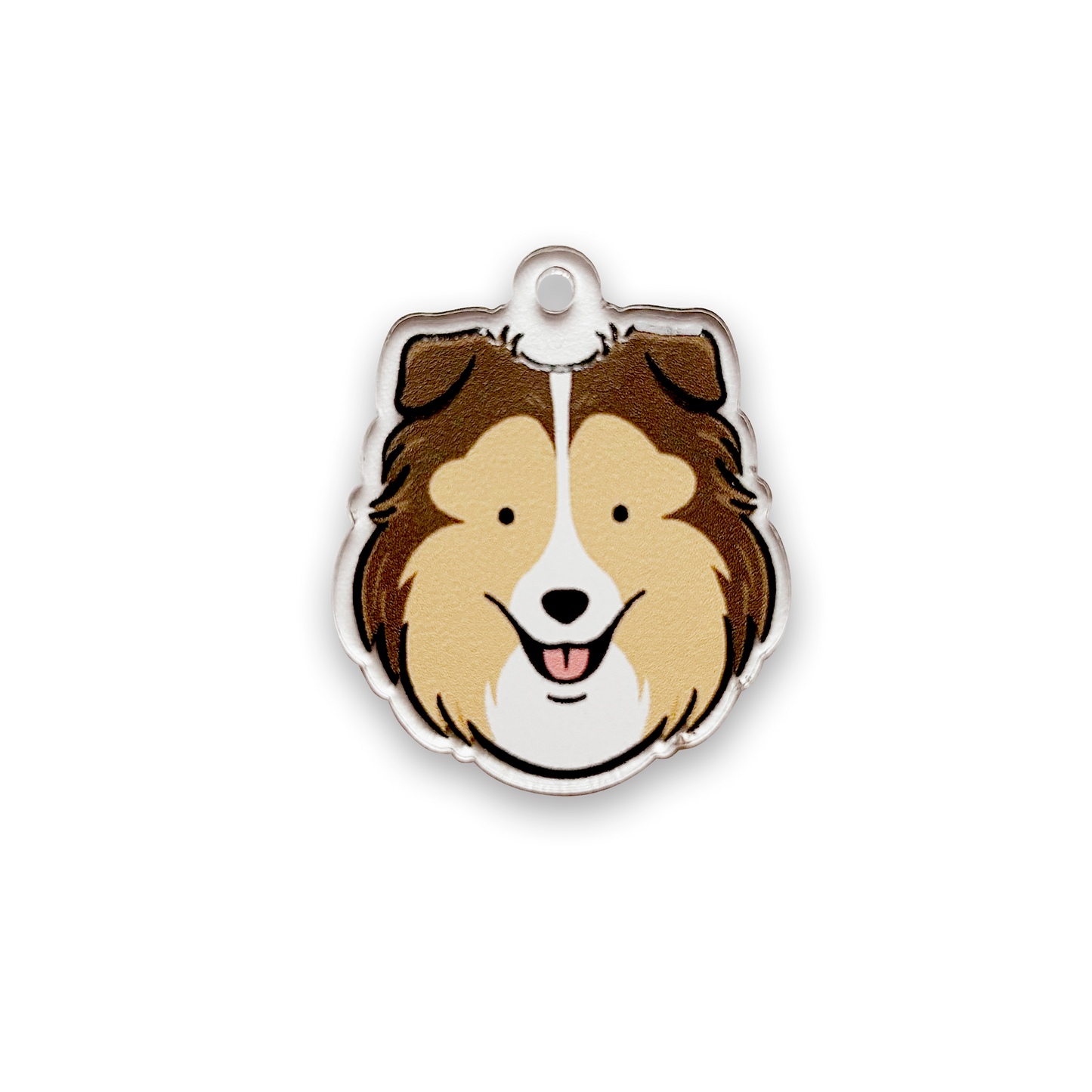 Sheltie Head Charm/Keyring/Dog Tags