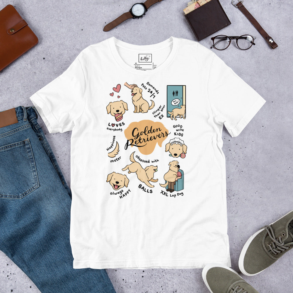 Golden Retriever Traits Unisex t-shirt