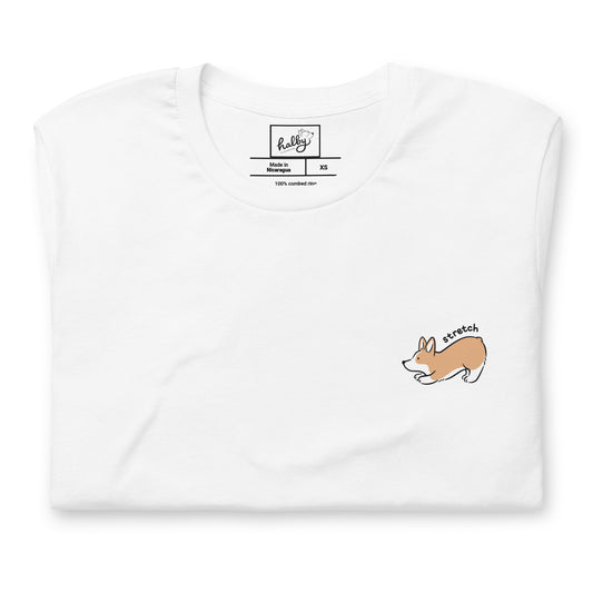 Red Corgi 'Stretch' Cotton T-shirt