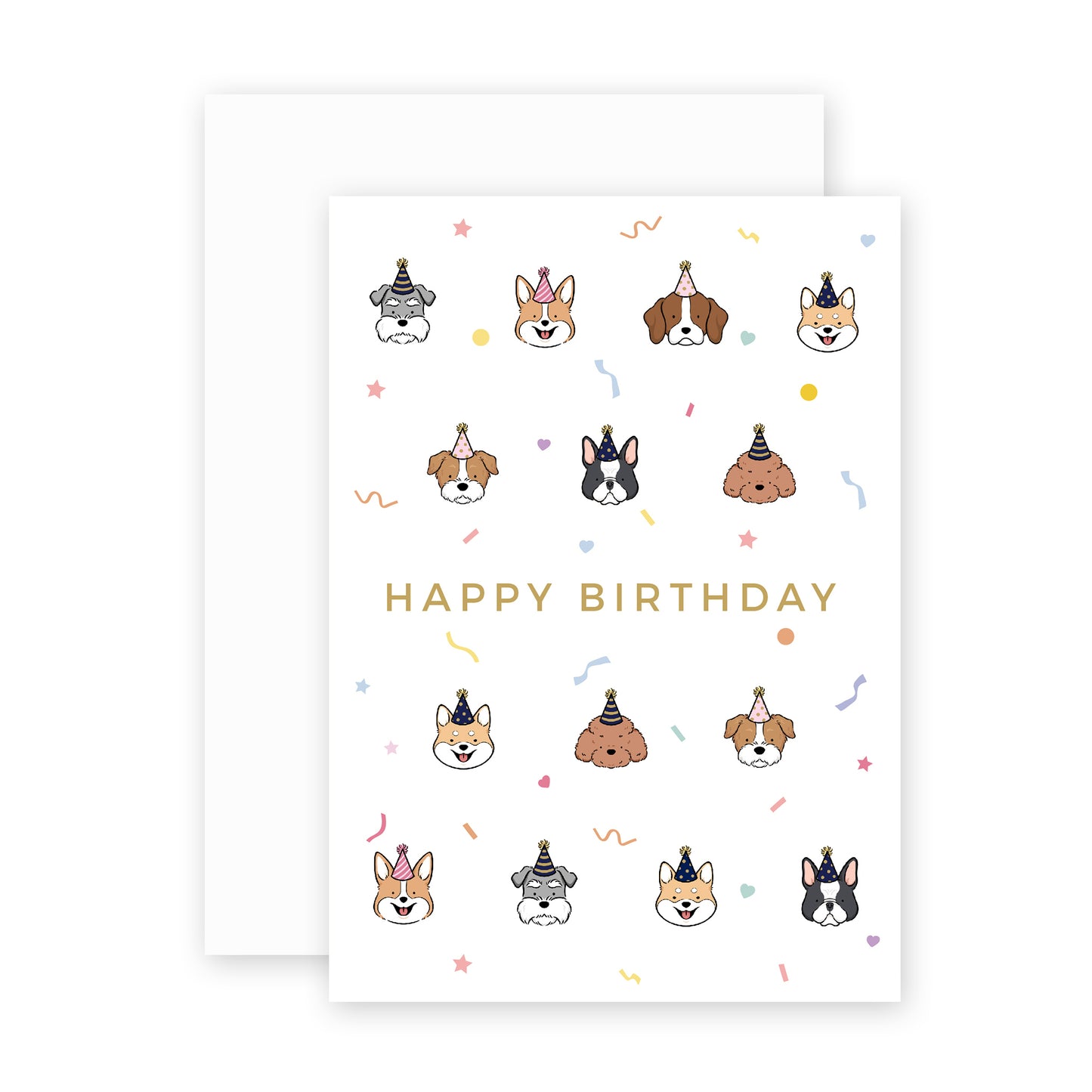 Party Dogs Happy Birthday A6 Greeting Card